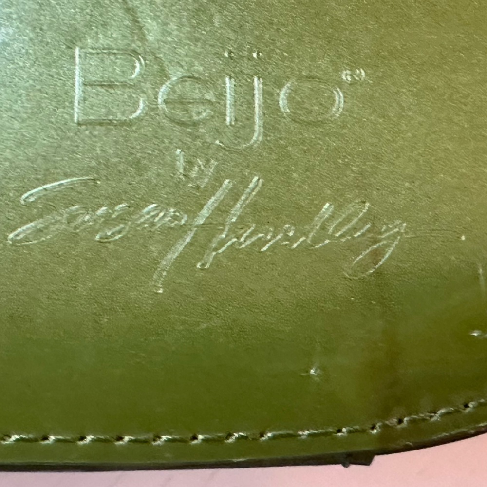 VINTAGE EUC BEIJO Susan Handley Green Bag Petal Satchel Shoulder Bag! - Picture 2 of 3